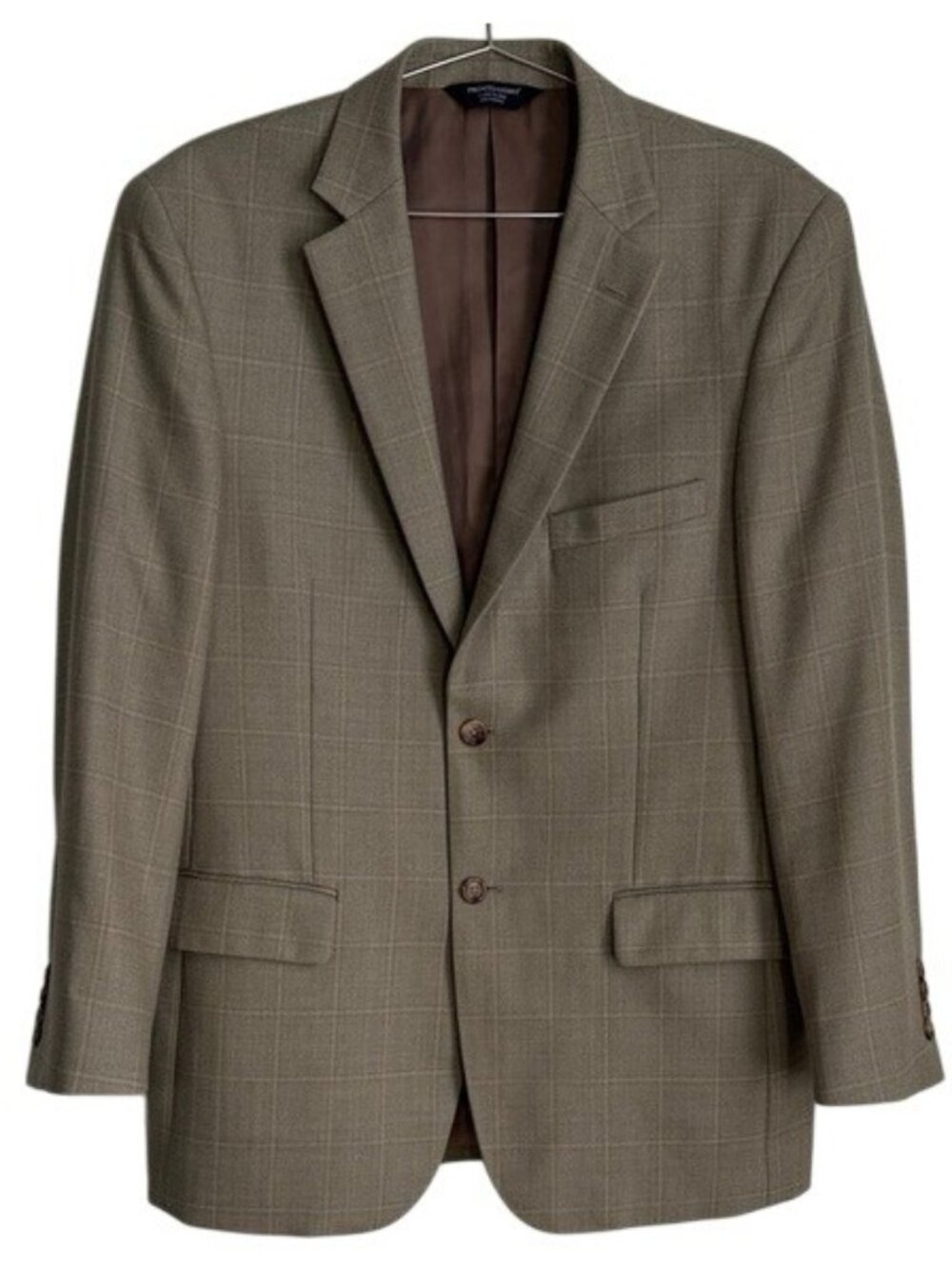 Pronto-Uomo Couture Wool Windowpane Blazer – Size 41R